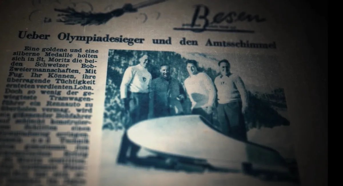 Newspaper article about Olympic champions